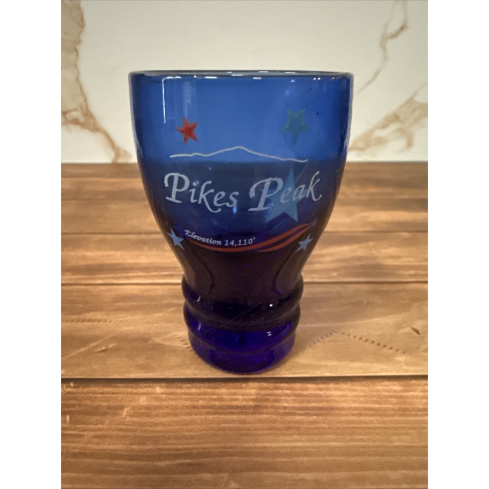 Pikes Peak Deep Blue Tall Shot Glass